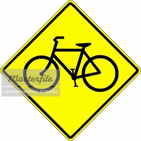 Vector illustration of a bike lane sign