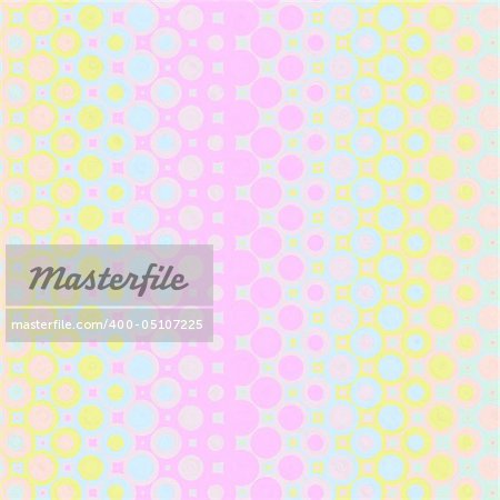 seamless retro texture of rings in pastel colors