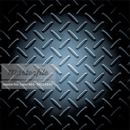 Metallic plate texture background - square format