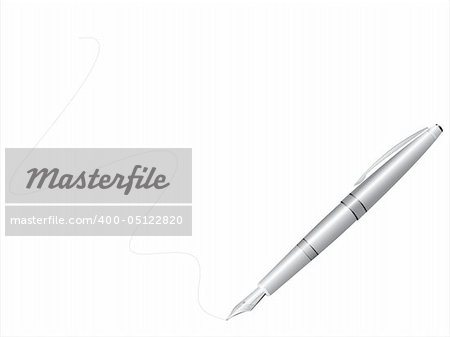 Fountain pen.  Please check my portfolio for more stationery illustrations.