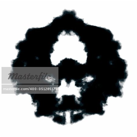 Rorschach inkblot test illustration, random abstract design