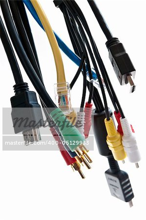 Wires and connectors for computer audio video