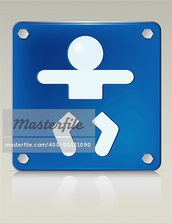 Stylish 3D illustration of baby changing symbol on a restroom sign. Easy-edit file. More like this in my portfolio.