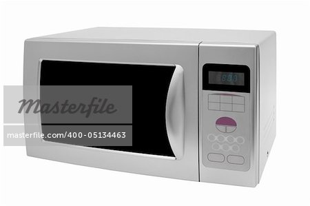 Modern microwave stove on a white background
