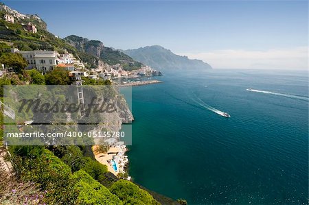 Sea in Amalfi Coast. Naples - Best of Italy