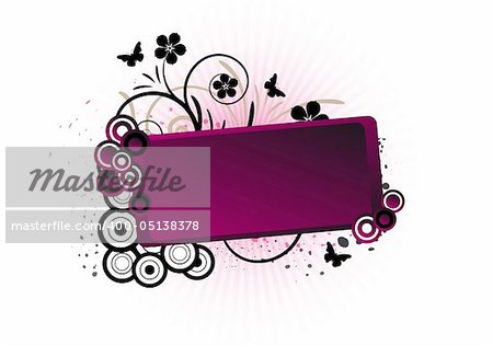 background text frame with floral design