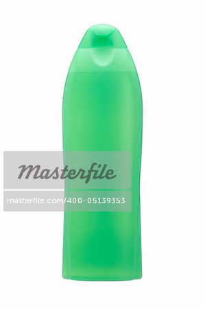 Plastic bottle with soap or shampoo without label isolated on white background
