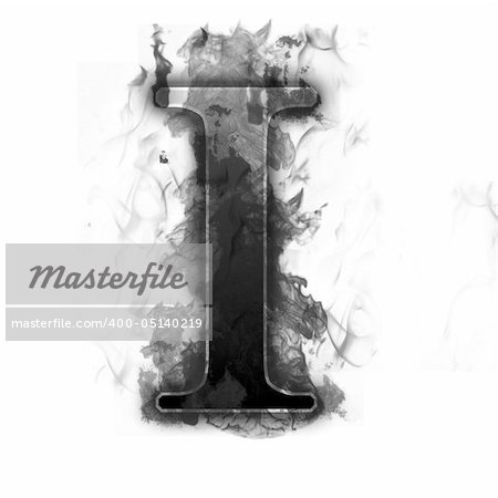 Burning Letter with true flames and smoke - other letters in my portfolio