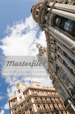 Historic buildings and sky in Madrid