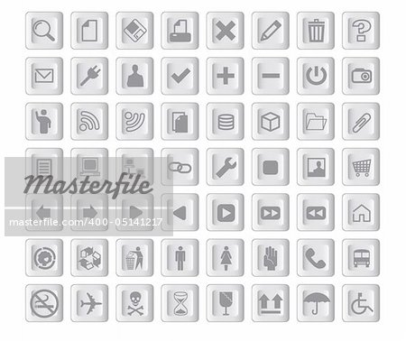 Various kind of object icon design