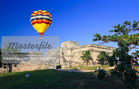 Tulum the one of most famous landmark in the Maya World near Cancun Mexico