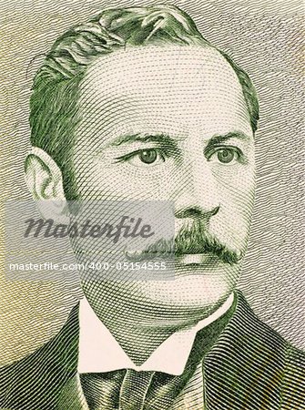 Rafael Yglesias Castro on 5 Colones 1990 Banknote from Costa Rica. Twice president of Costa Rica during 1894-1902.