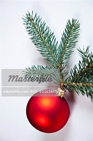 Photography of baubles connected with Christmas time and Christmas tree.