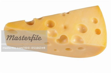 A cheese isolated on a white background.