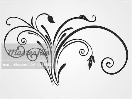 background with isolated floral pattern tattoo