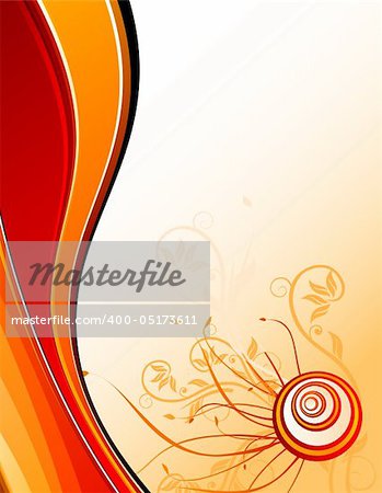 Abstract Floral Vector Design   - easy to edit vector EPS file