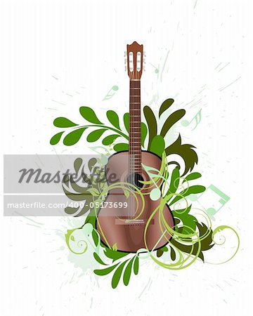 Vector musical grunge background for design use