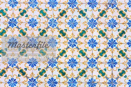 Vintage tiles from Lisbon, Portugal