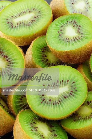 Food Kiwi Fruit slices. Close-up .