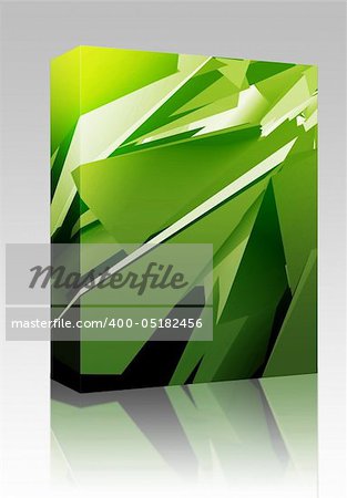 Software package box Abstract illustration background of sleek geometric shapes