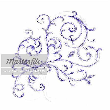 Floral ornament sketch for your design