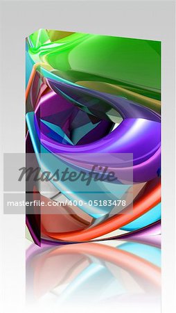 Software package box Abstract wallpaper background illustration of smooth glossy colors