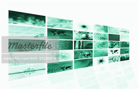 Futuristic Digital Age TV and Channels Background