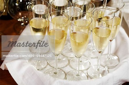 glasses with sparkling champagne