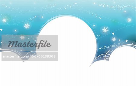 Christmas card illustration, background. Christmas snow. The falling snow. Blue.