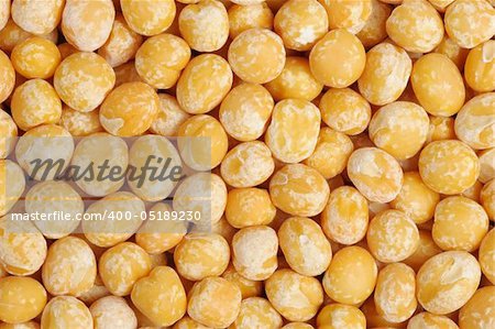 Seed of Pea on a white background, close-up.