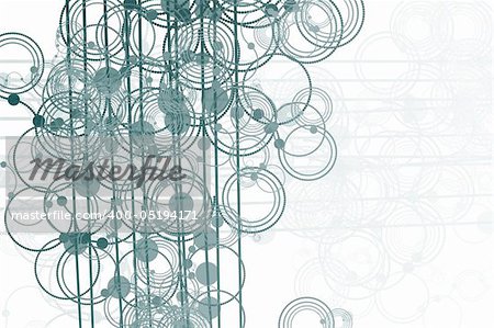 Clean Flowing Lines and Circles Abstract Background