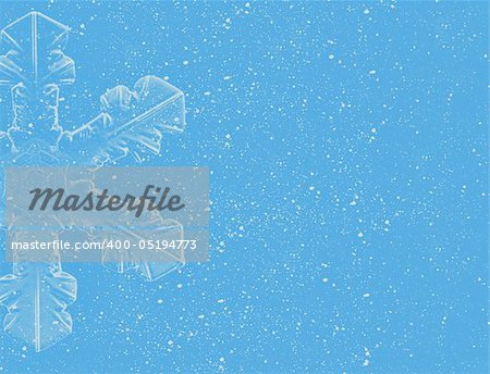 Lite Blue Snowflakes on blue background