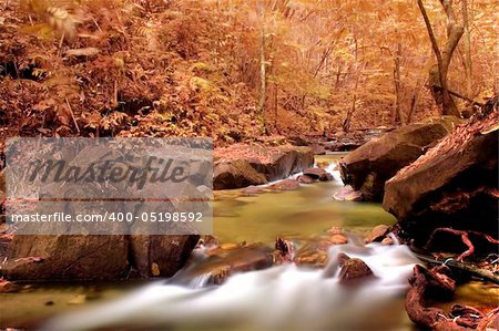 autumnal waterfall