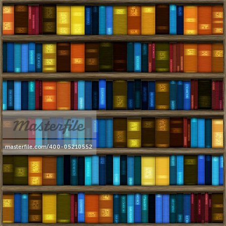 Seamless Book Shelf Texture as a Background