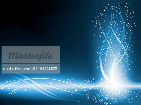 Blue Colorful Glowing Lines Background. Editable Vector Illustration