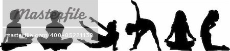 Silhouette child's yoga