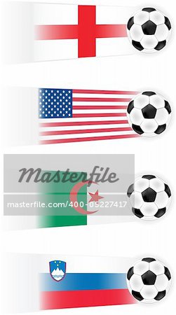 Soccer  vector clipart (other flags also available)