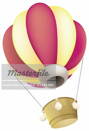 A hot air balloon against a white background