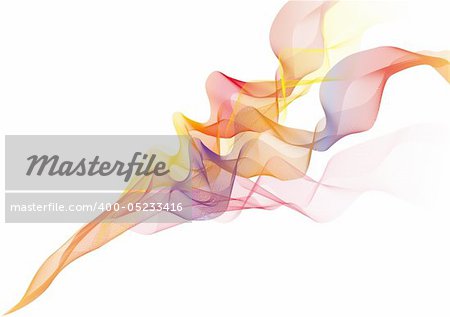 soft fire flames with smoke, vector background