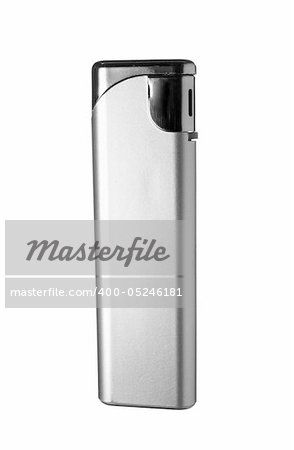 close up of lighters on white background with clipping path
