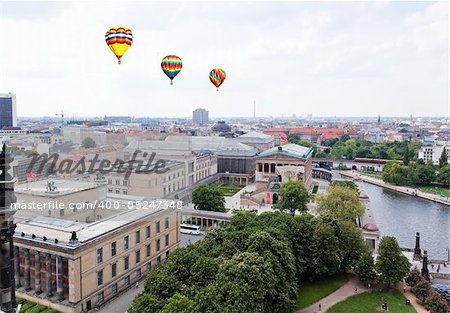 aerial view of central Berlin from the top of Berliner Dom