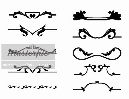 Set of vector illustration antique greek borders