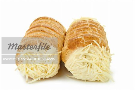 isolated delicious rolled cheese