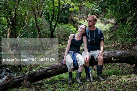 American and European tourist couple in Costa Rica