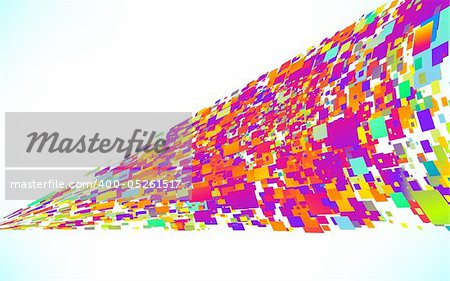 abstract colorful particle flow