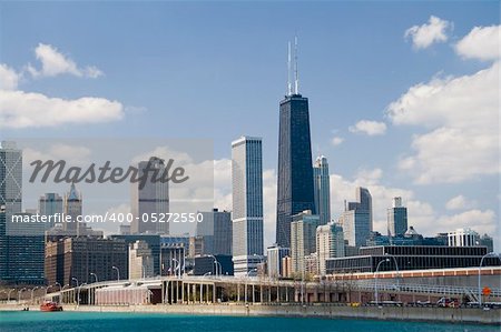 Chicago skyline with Hancock Tower