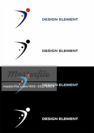 Logo sport templates. Black and white backgrounds. Abstract vector design element.