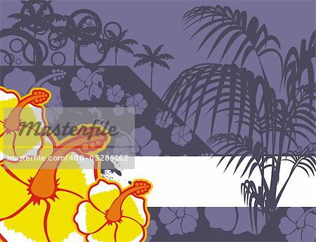 tropical flower background in vector format very easy to edit