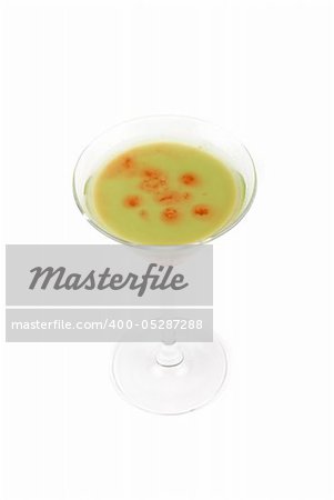 Fresh cocktail isolated on a white background