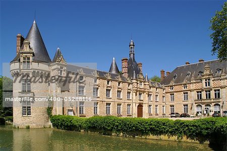 ancient castle, blue sky, Europe